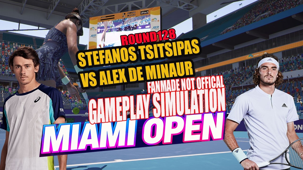 Miami Open |  Stefanos Tsitsipas   vs Alex Minaur     | [20 MAR 2026] | Gameplay Simulation