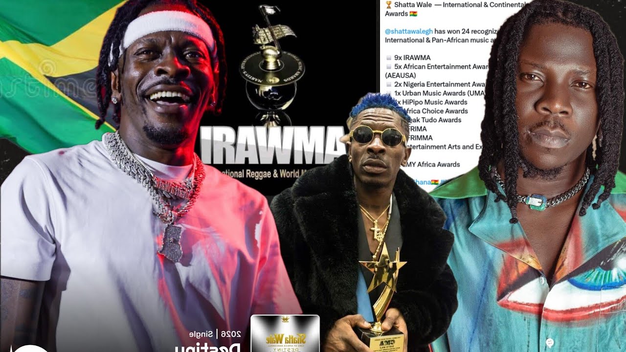 shatta set record as Gh🇬🇭artist with demost Int'nationalAwards +43rd IRAWMA nominations for sm in🇯🇲