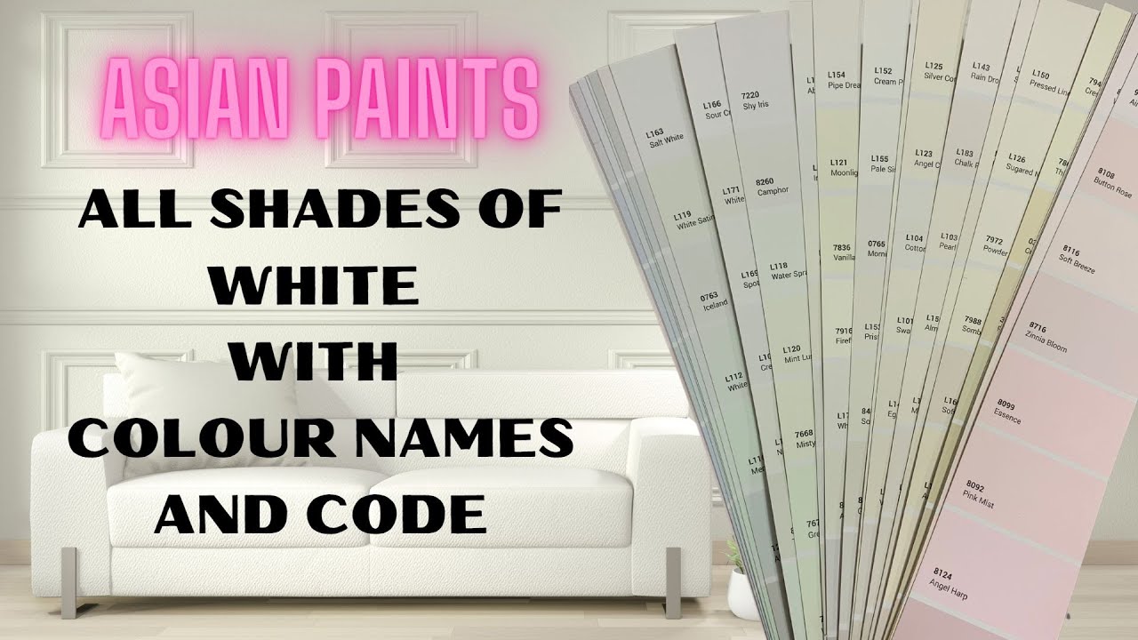 ASIAN PAINTS ALL OFF WHITE SHADES | ASIAN PAINTS SHADE CARD WITH NAMES AND CODE