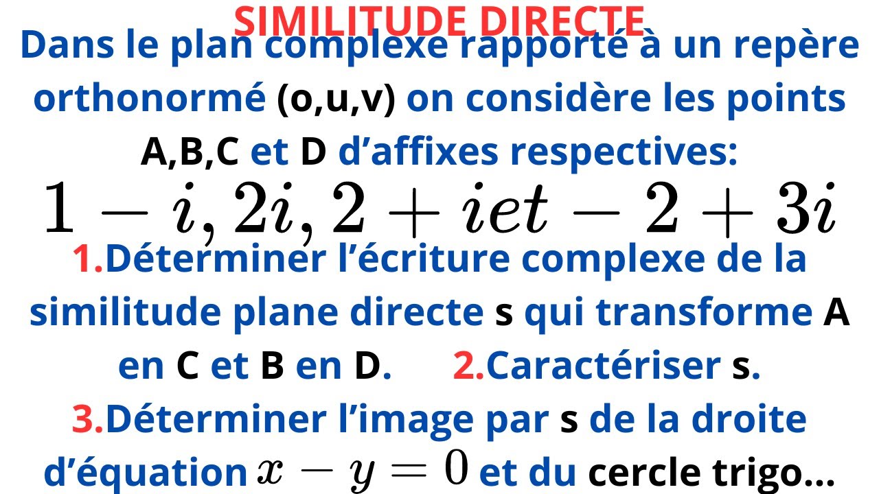 SIMILITUDE DIRECTE DU PLAN