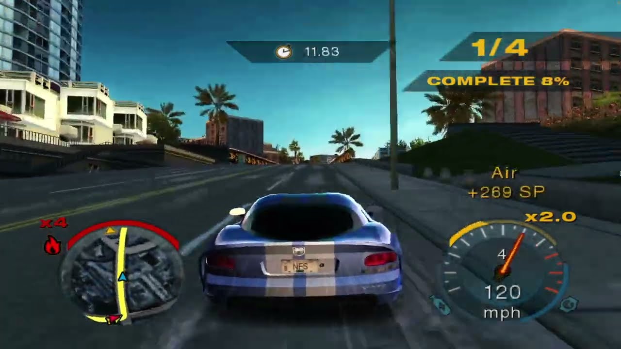 NFS UNDERCOVER DODGE VIPER ROAD TO MAX PS2 RCPS2