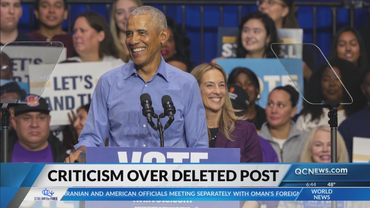 Trump faces criticism over deleted post depicting Barack and Michelle Obama