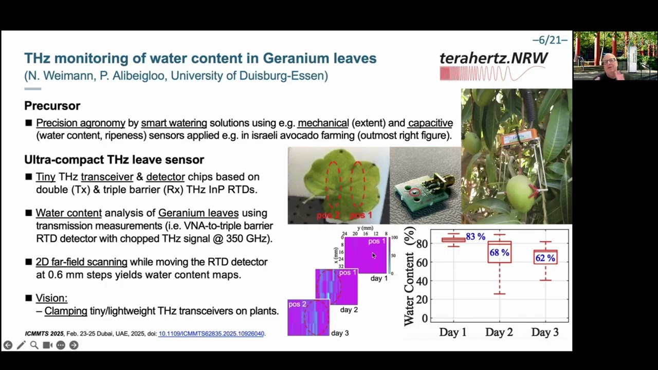 6. Terahertz Talks - Plant and Insect Monitoring with THz Waves (Prof. Dr. sc. techn. Daniel Erni)