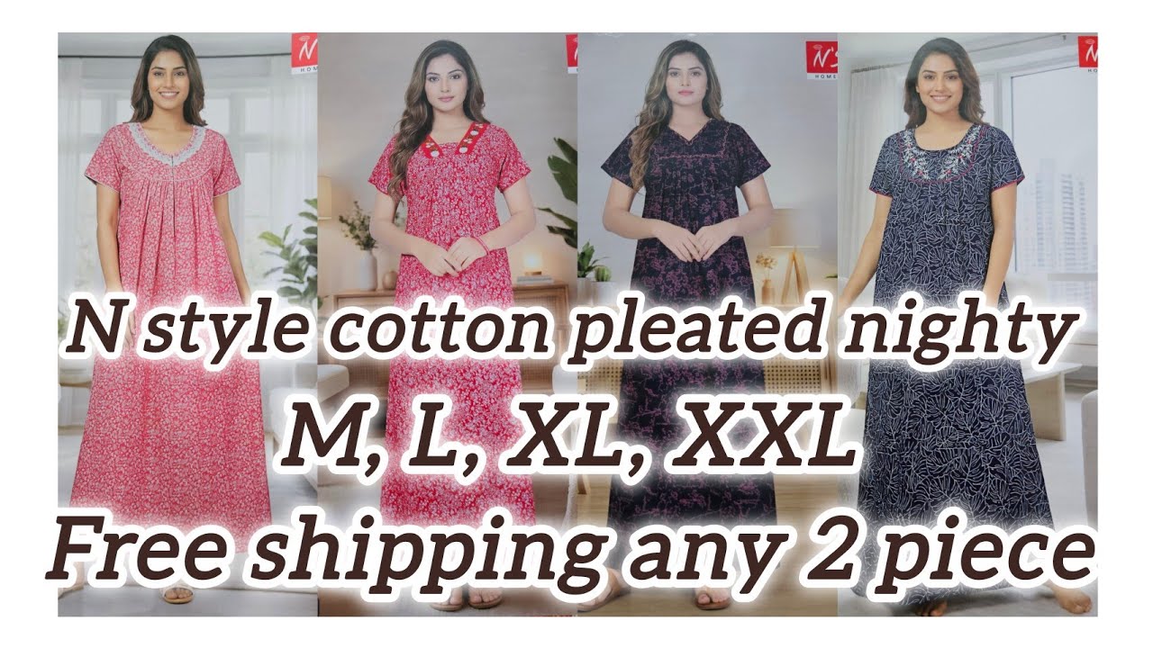 Festival Seasons🥰New variety ethi❤️N Style M, L, XL, XXL  cotton nighty, free ship any 2, 8111802140