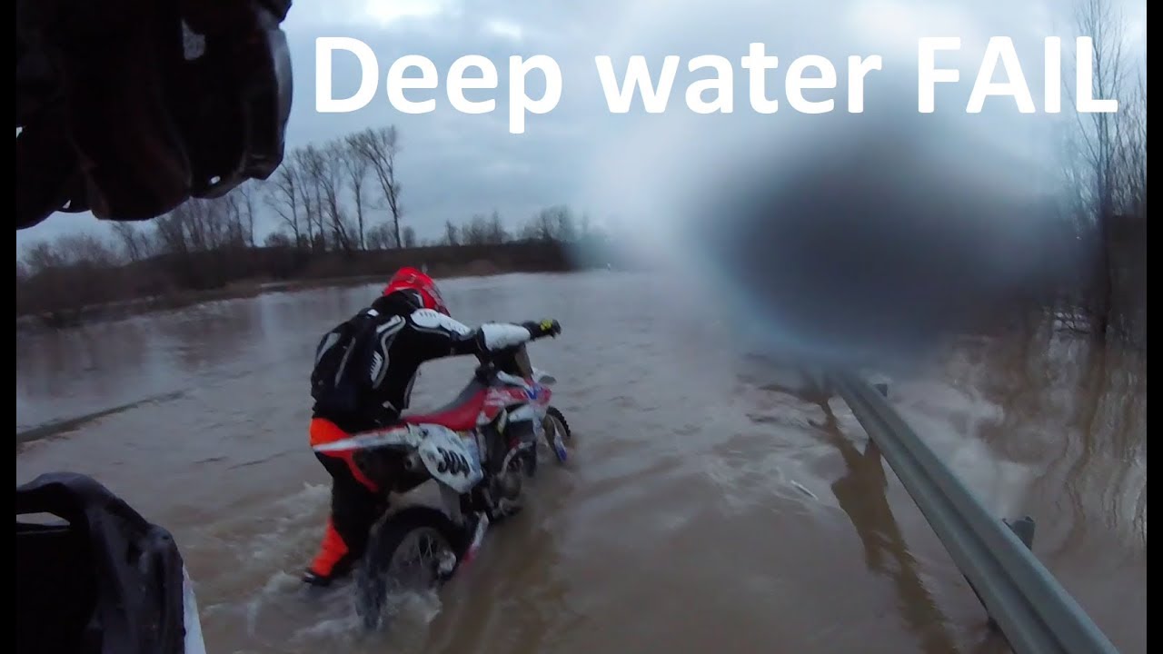 Deep water crossing FAIL | Enduro