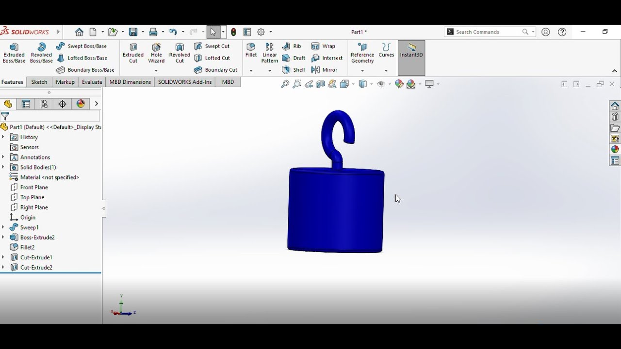SOLIDWORK 3D ÇİZİM ÖRNEK - 14
