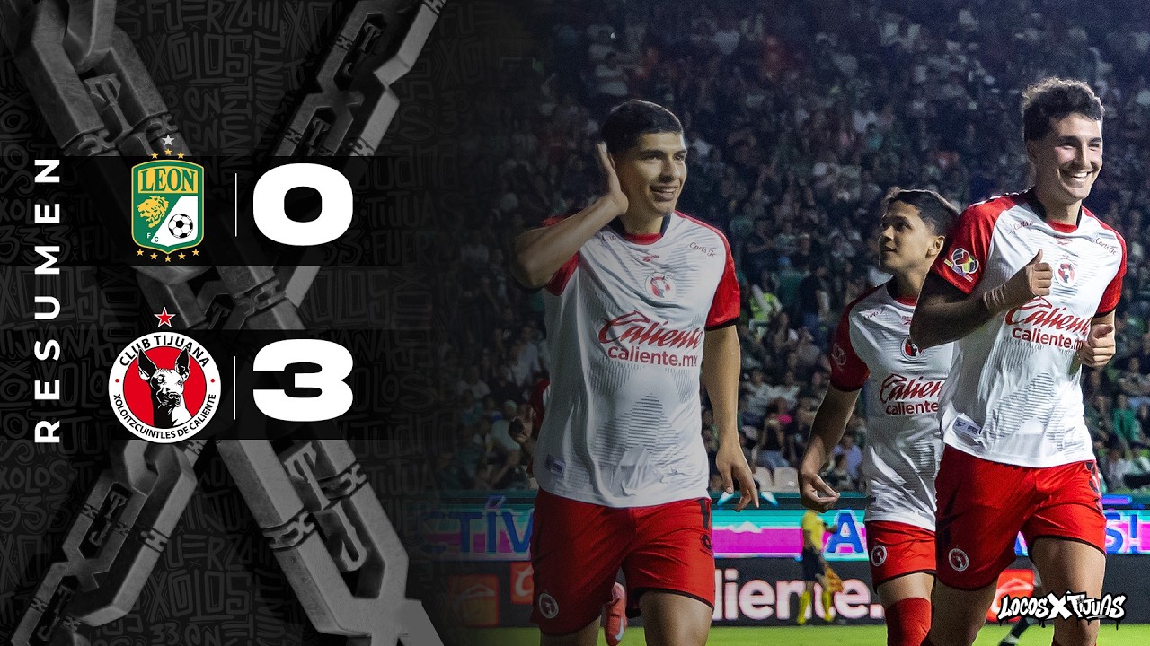 &iexcl;GOLEADA ROJINEGRA! 🔥 Resumen: Club Le&oacute;n 0-3 Club Tijuana | Jornada 11 | Clausura 2026