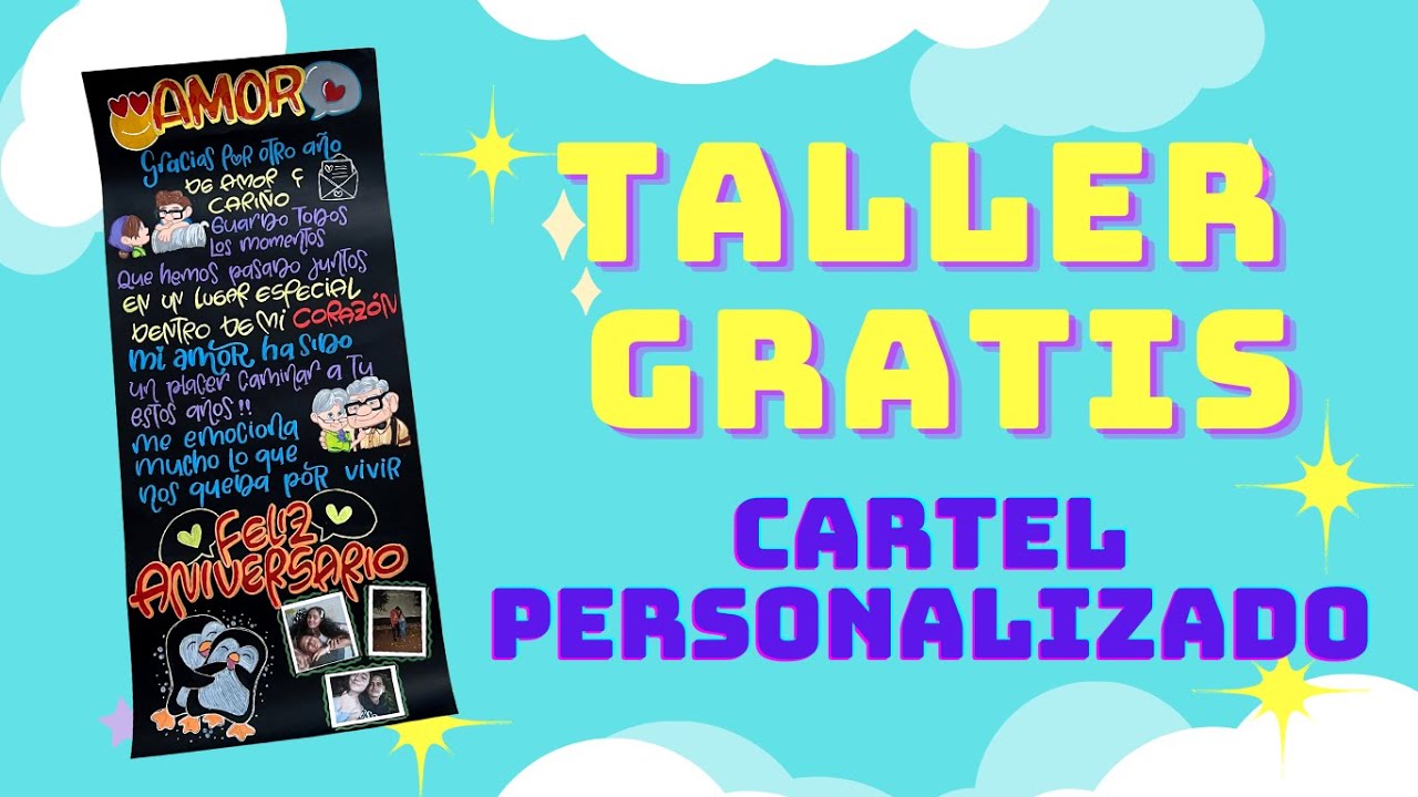 COMO HACER UN CARTEL PERSONALIZADO PARA TU AMORSITO || EMPRENDE CON CARTELES ||  TALLER GRATIS