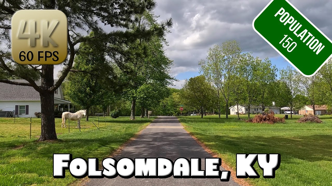 Driving Around Tiny Village Folsomdale, KY in 4k Video