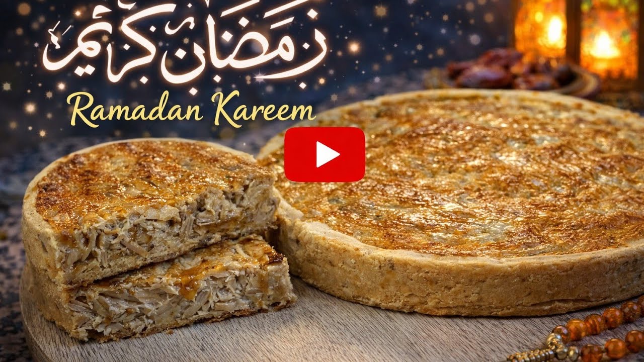من بين الوصفات اللي  عليها الطلب🌙 في شهر رمضان كيش بحشوه اقتصاديه عجينه ناجحه 100% واكيد البنه حاضره