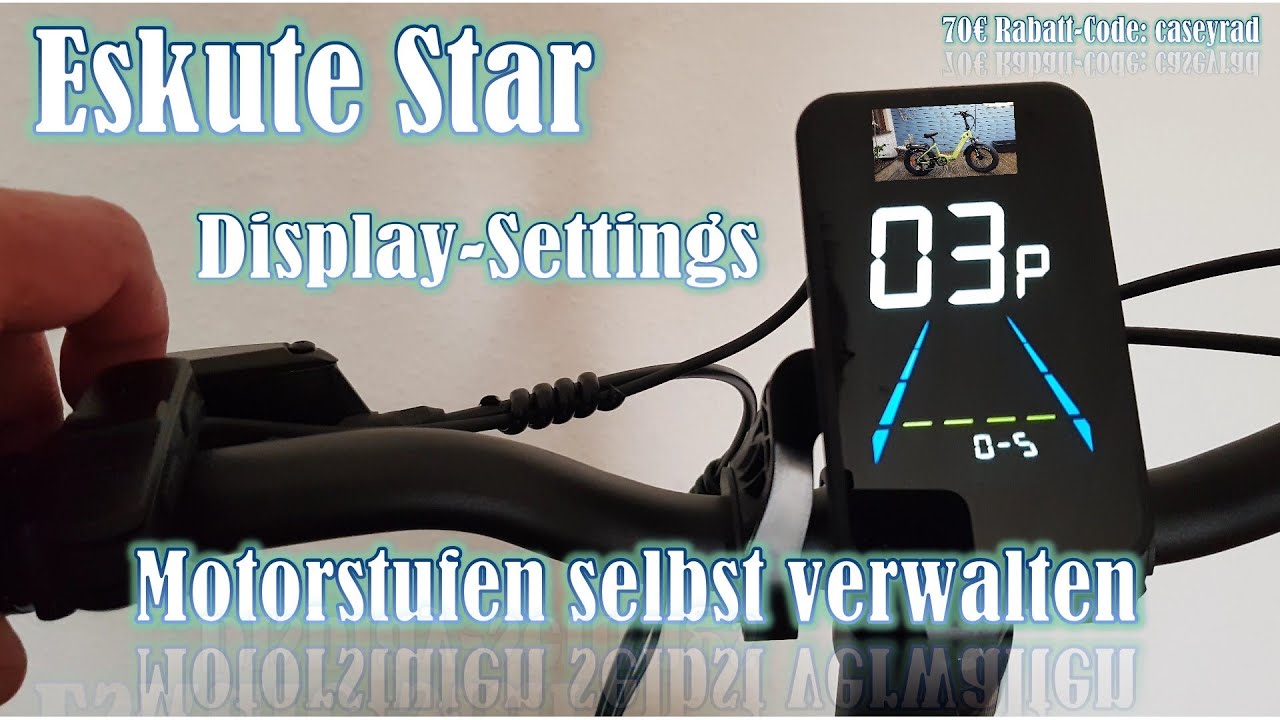 Motorunterstützung selbst einstellen - Eskute Star 2023 - Display Settings