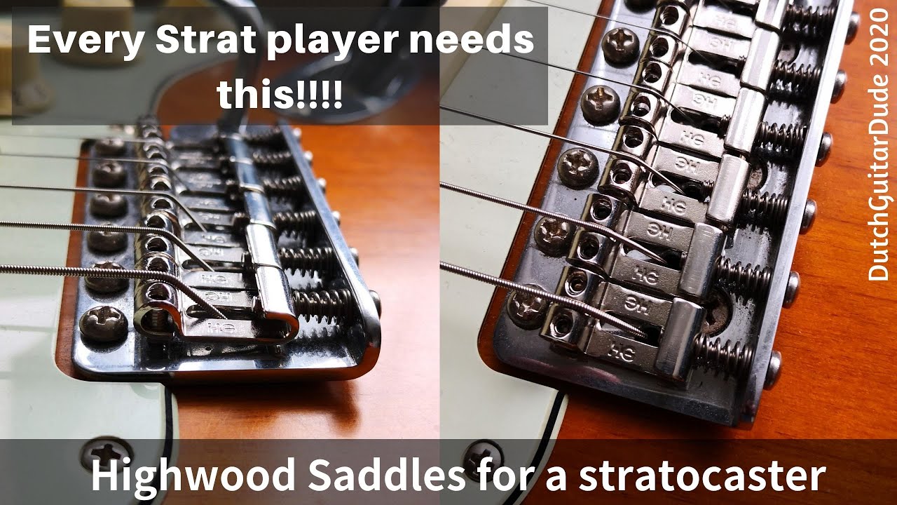 Highwood saddles for a stratocaster , installing them and an intonation lesson