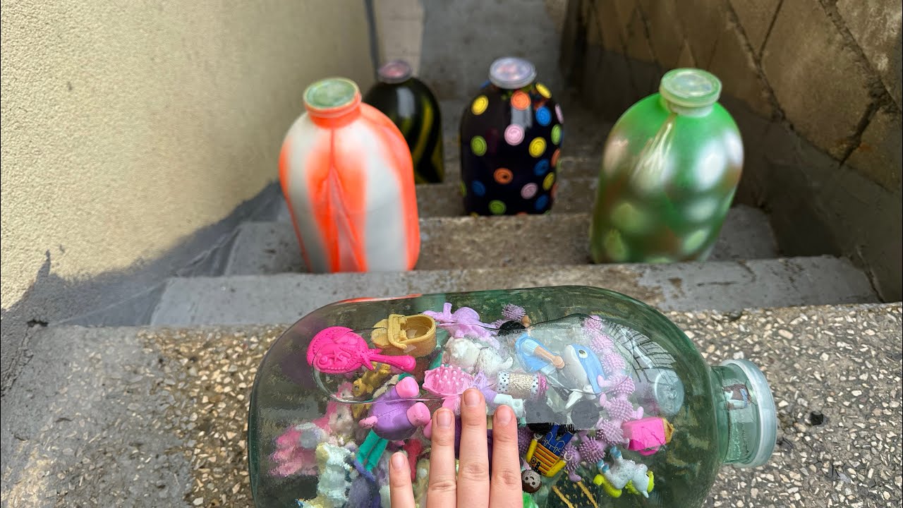 Breaking glass bottles 🙀🔥A Crushing Crunchy & Soft Things !🚧⚠️ #asmr #subscribe #bottle #like