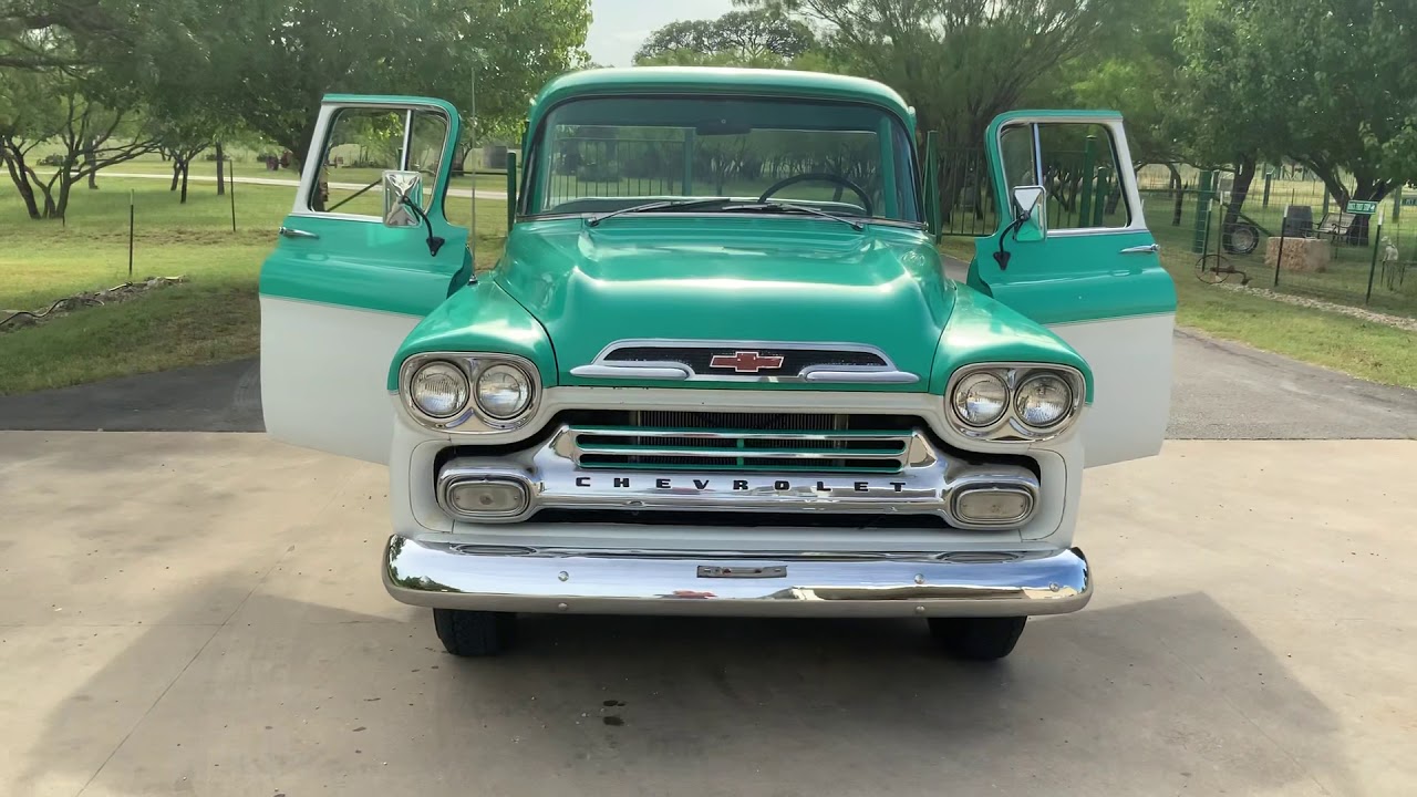 1959 Chevrolet Apache Fleetside Wrap Around Window I6 235 3-on-the-tree 59-4937P