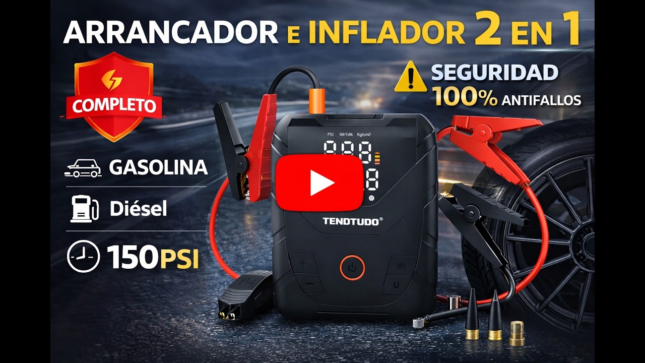 El MEJOR Gadget para tu Auto: Arrancador 800A + Inflador 150 PSI (Prueba Real)