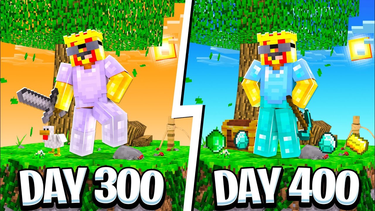 Я провел 400 дней в Minecraft Cubecraft Skyblock... Вот что произошло...
