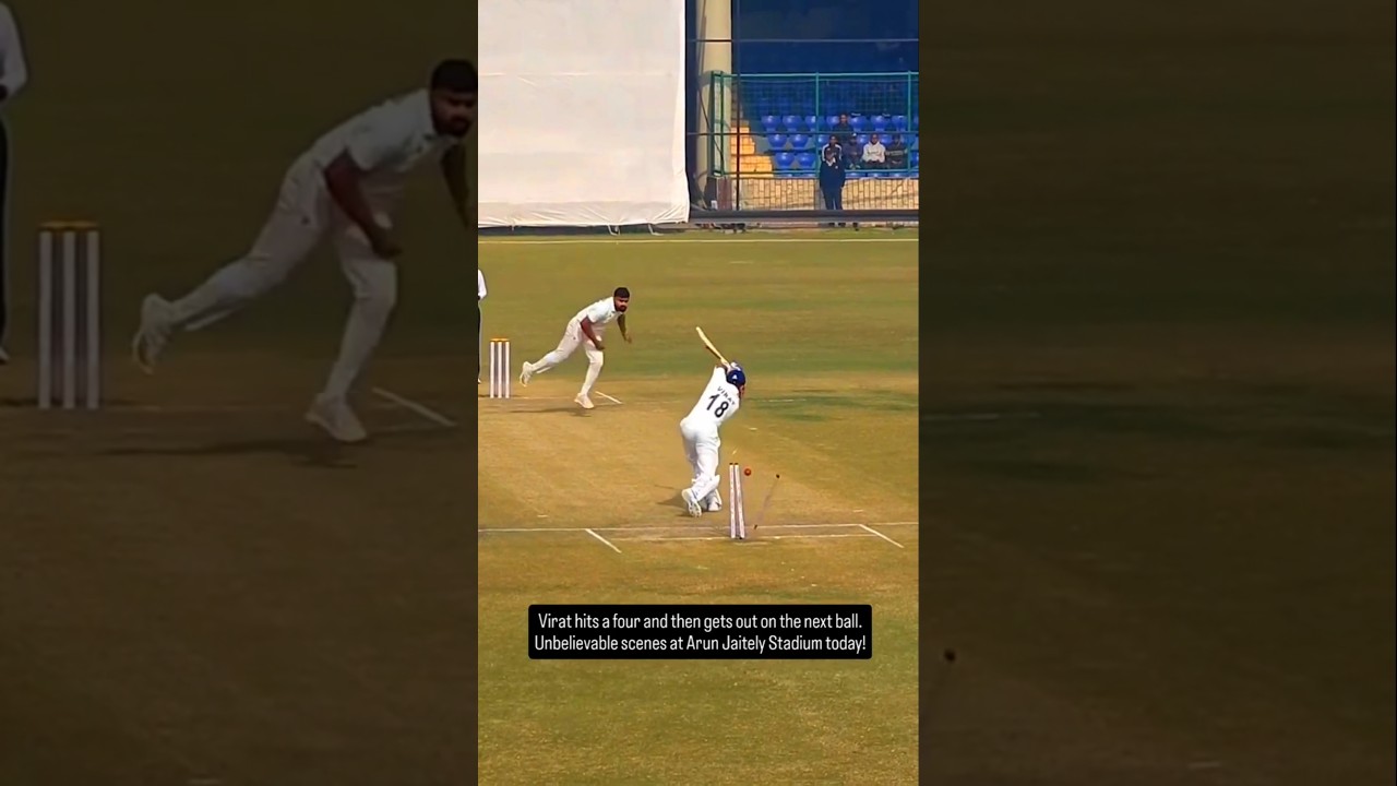 Virat Kohli wicket in Ranji Trophy by Himanshu Sangwan #viratkohli #cricket