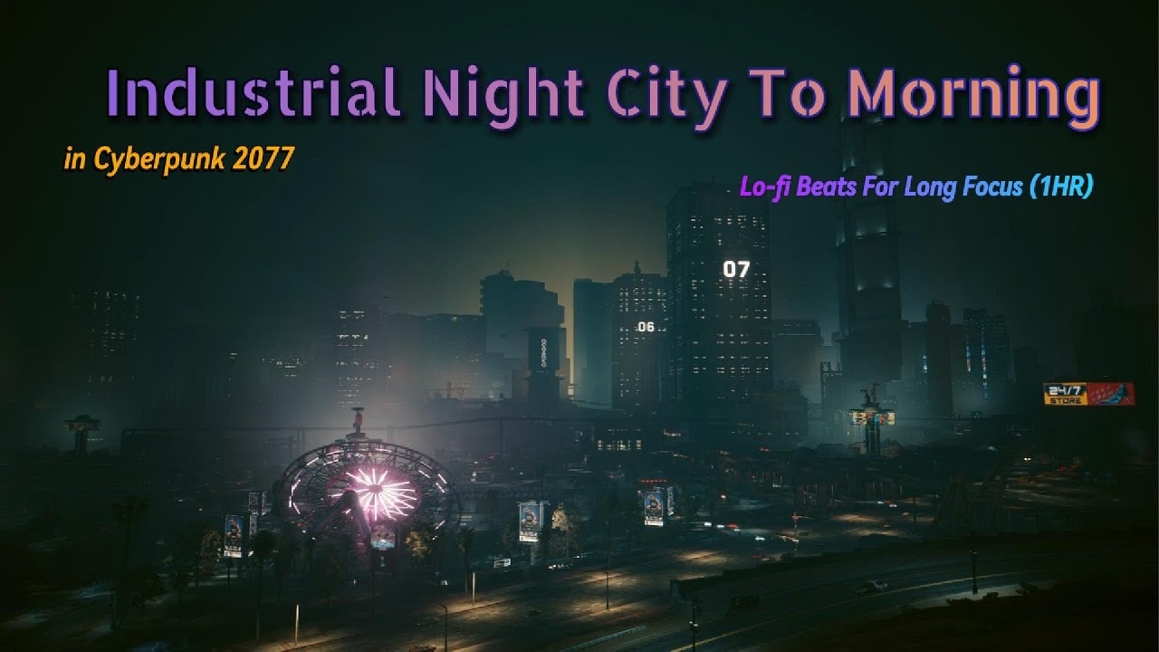 Industrial Night City To Morning – 1 Hour Sleep Lo-fi 🌙工業夜城到清晨｜工業地帯の夜から朝へ｜睡眠用 Lo-fi（1時間）