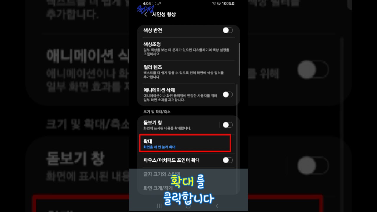 [I생활IT] 스마트폰 접근성 기능으로 확대해서 보기 2021 07 11