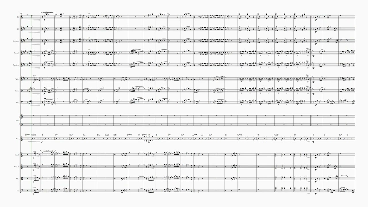 SE EU NÃO TE OUVIR - Sarah Farias [PARTITURA para Orquestra INSTRUMENTAL ]👇PARTITURA PDF👇