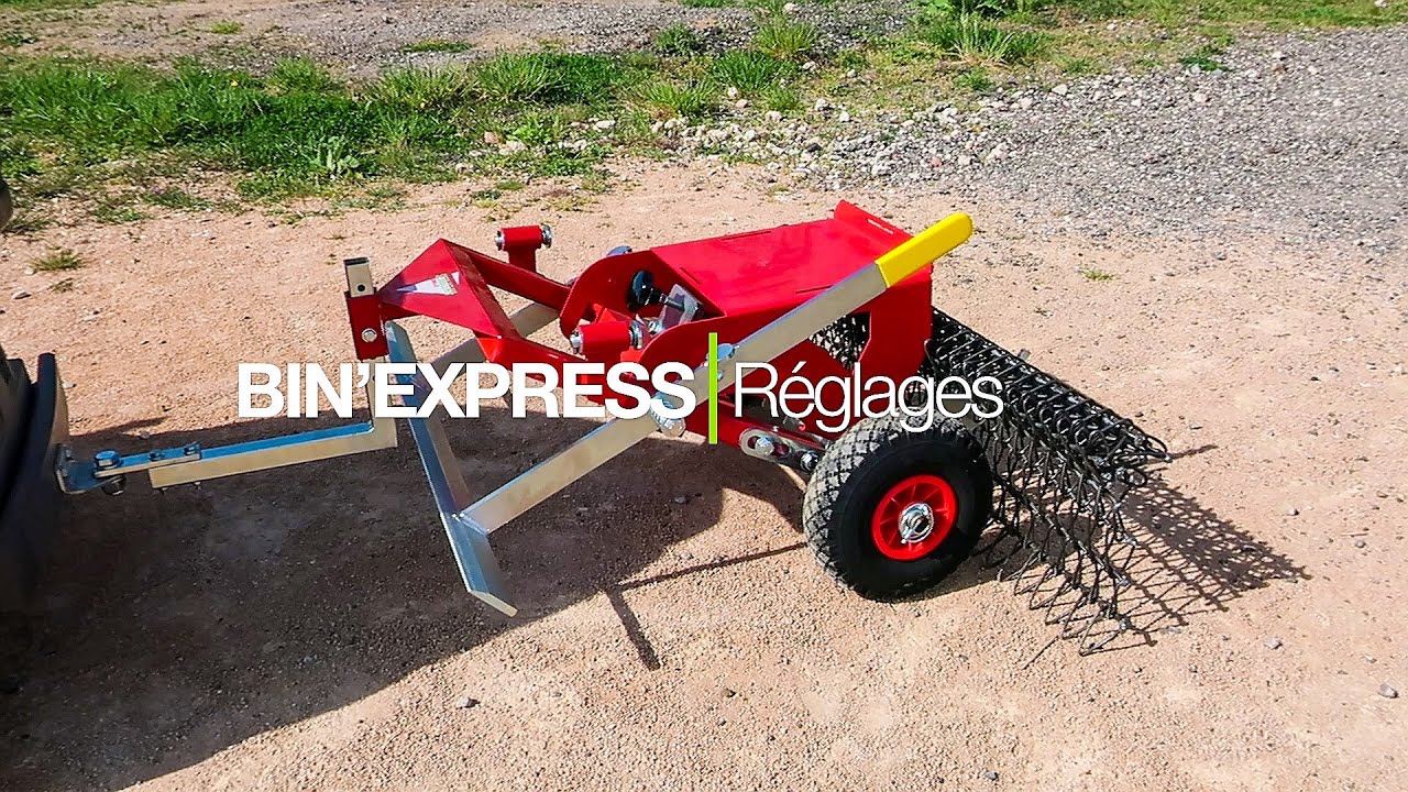 BIN EXPRESS de YVMO - réglages du désherbeur mécanique pour tracteur tondeuse et quad