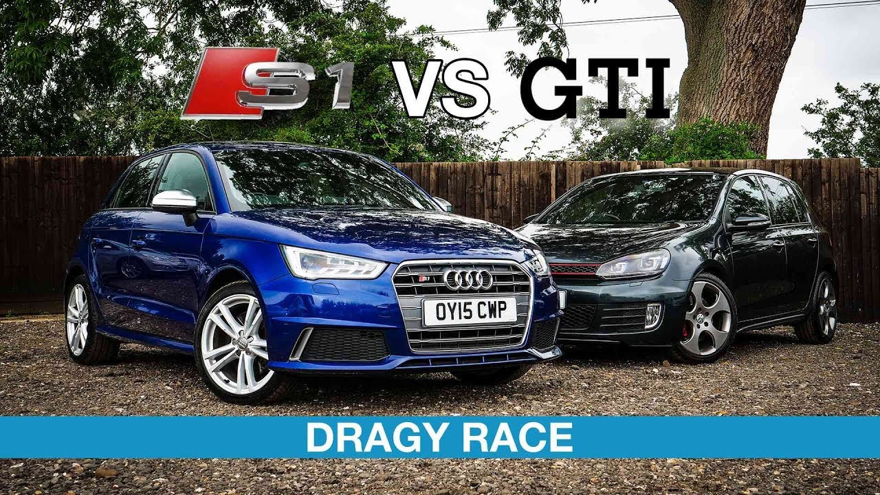 Audi S1 vs VW Golf GTI - DRAGY RACE