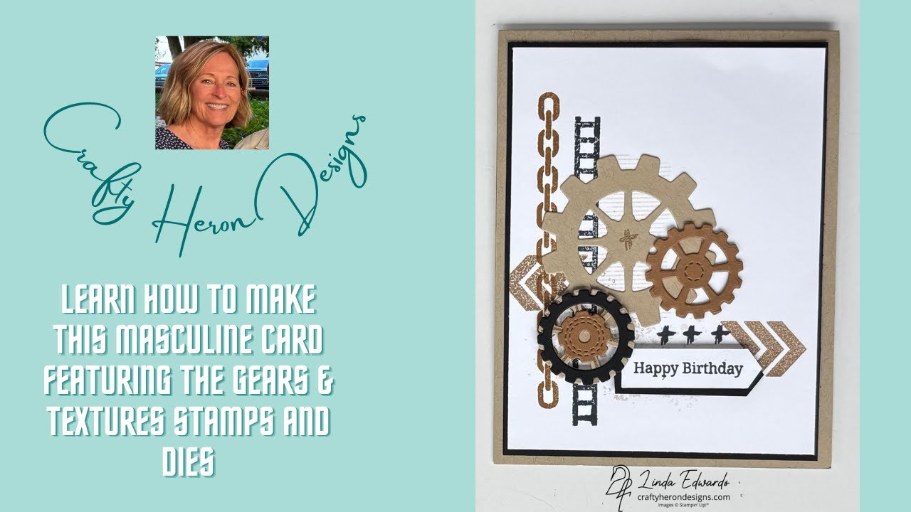 Gears & Textures for a Masculine Card