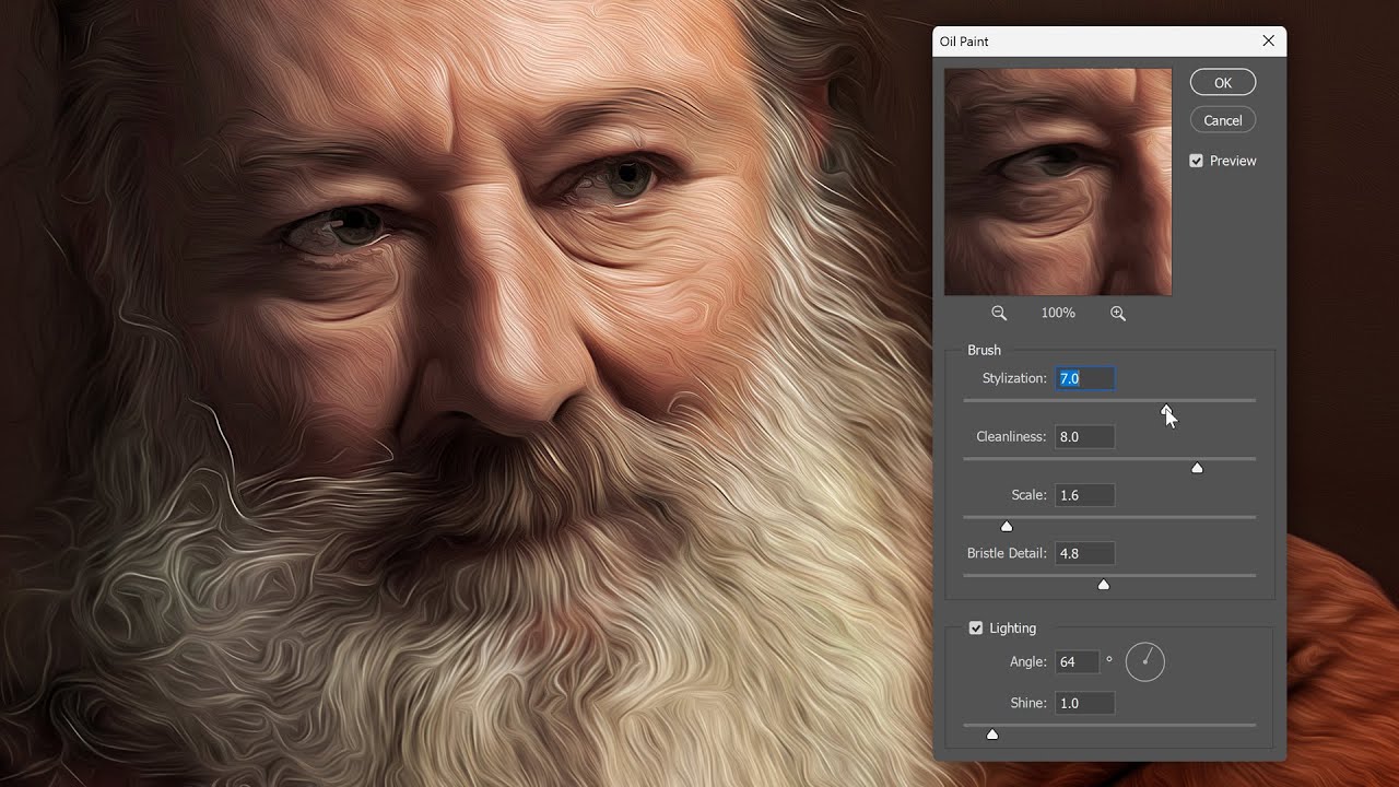 Использование фильтра «Масляная краска» в Photoshop