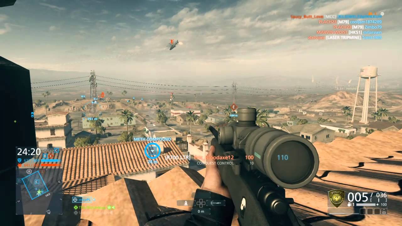Battlefield™ Hardline sniper kill big distance