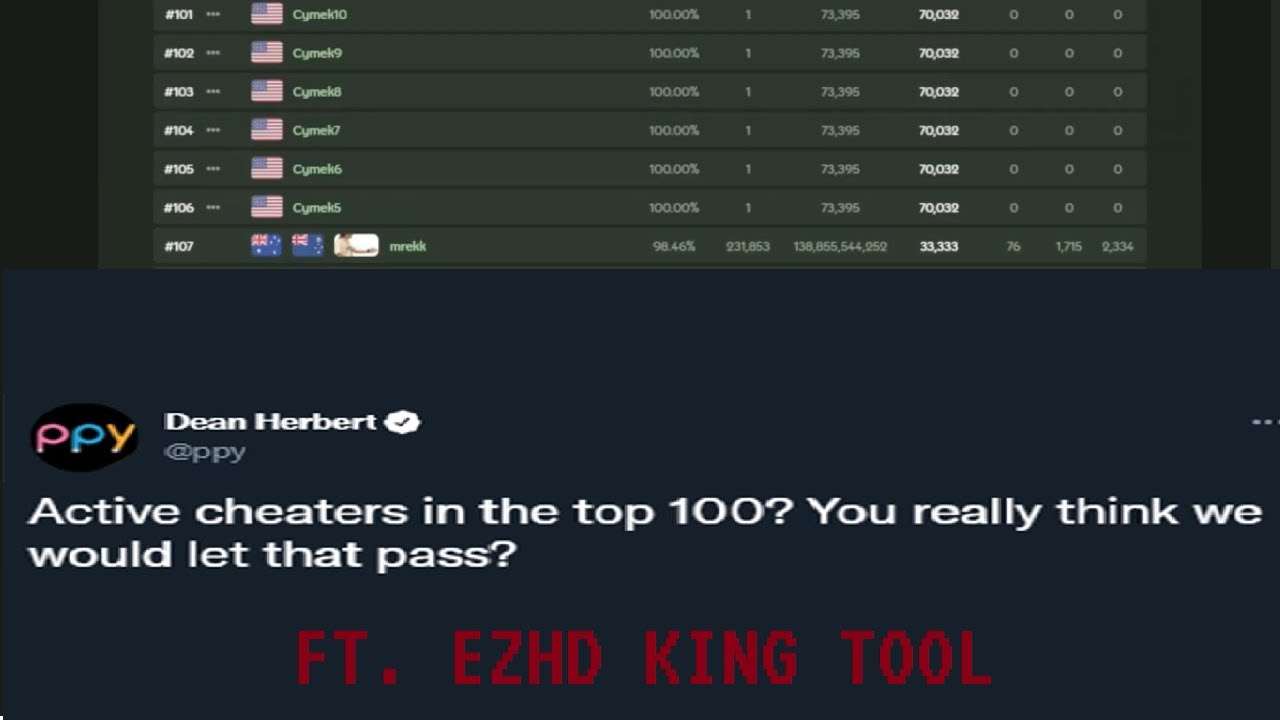 TOP 100 IN OSU! FT. EZHD KING TOOL