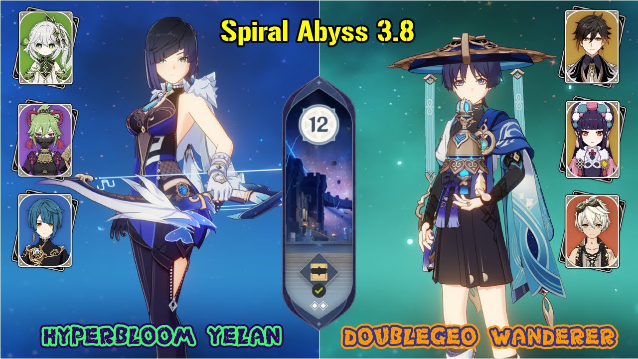 No Faruzan No Problem | HyperBloom Yelan & DoubleGeo Wanderer | Genshin Impact | Spiral Abyss 3.8