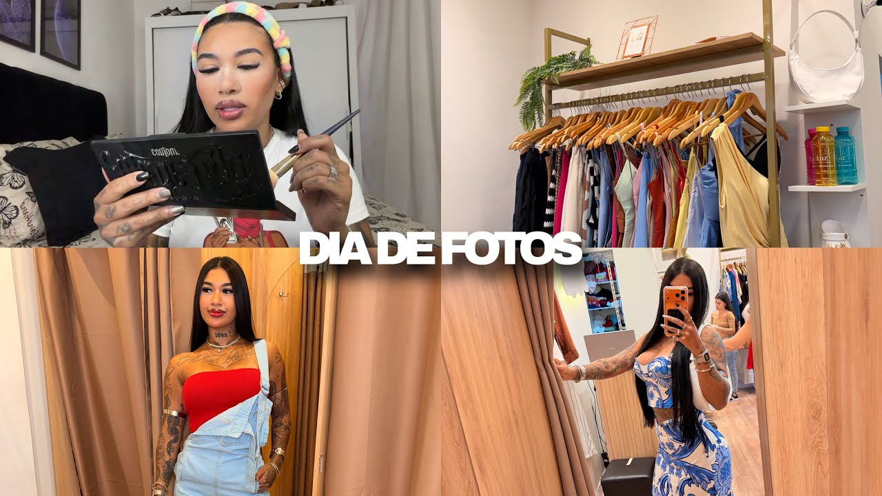 FUI TIRAR FOTO PARA UMA LOJA DE ROUPA + MAQUIA-SE COMIGO