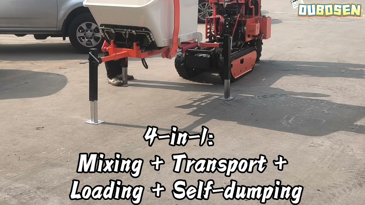 2-in-1 Concrete Mixer + Dumper | 4 Functions All-in-One#mixer #machine #loading #crawler #dumper