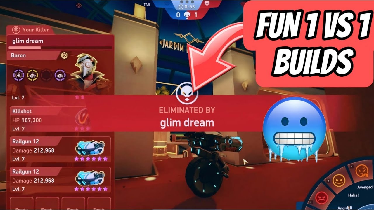 1vs1 custom fun builds ft. Glim dream || Mech arena