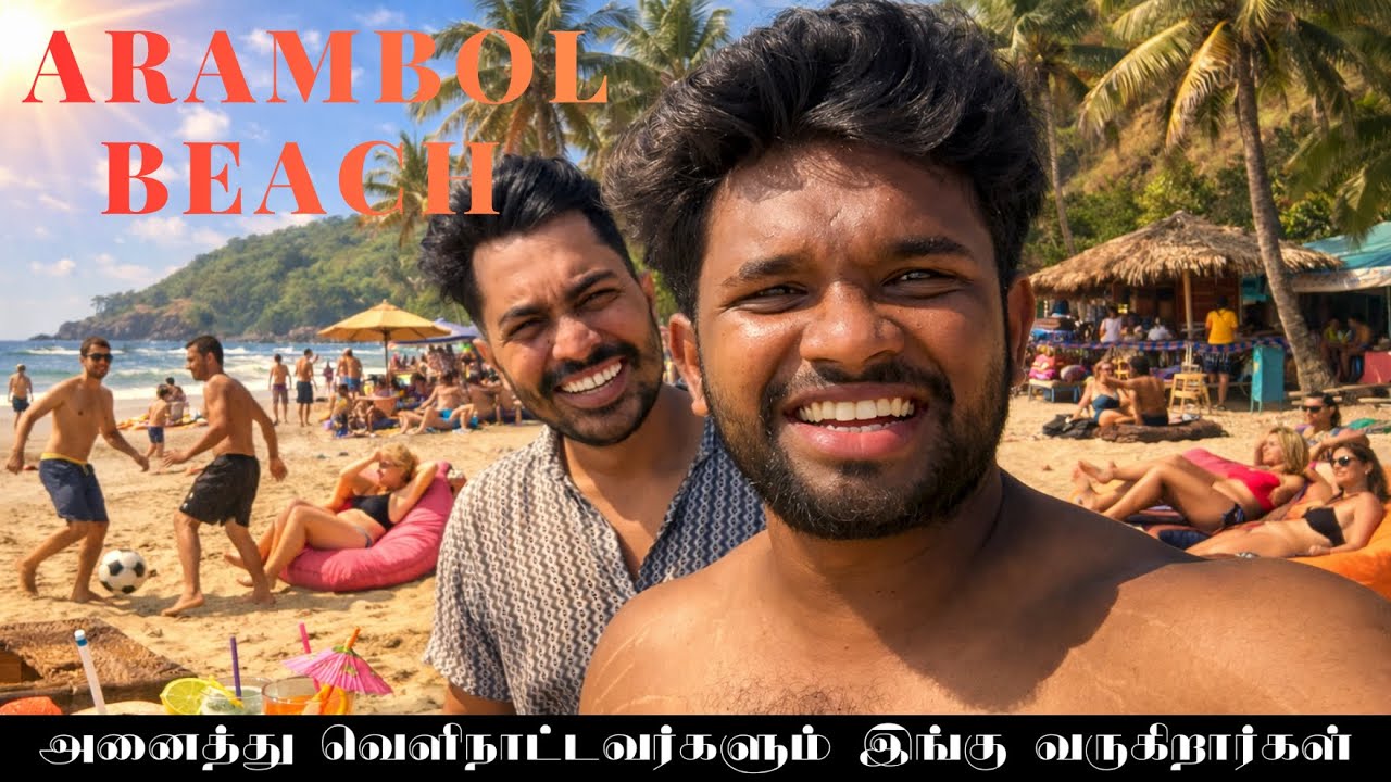 Arambol Beach Goa 🏖️🔥 | Hippie Beach Vibes | Goa Trip Tamil Vlog | Foreigners & Fun | Greegio