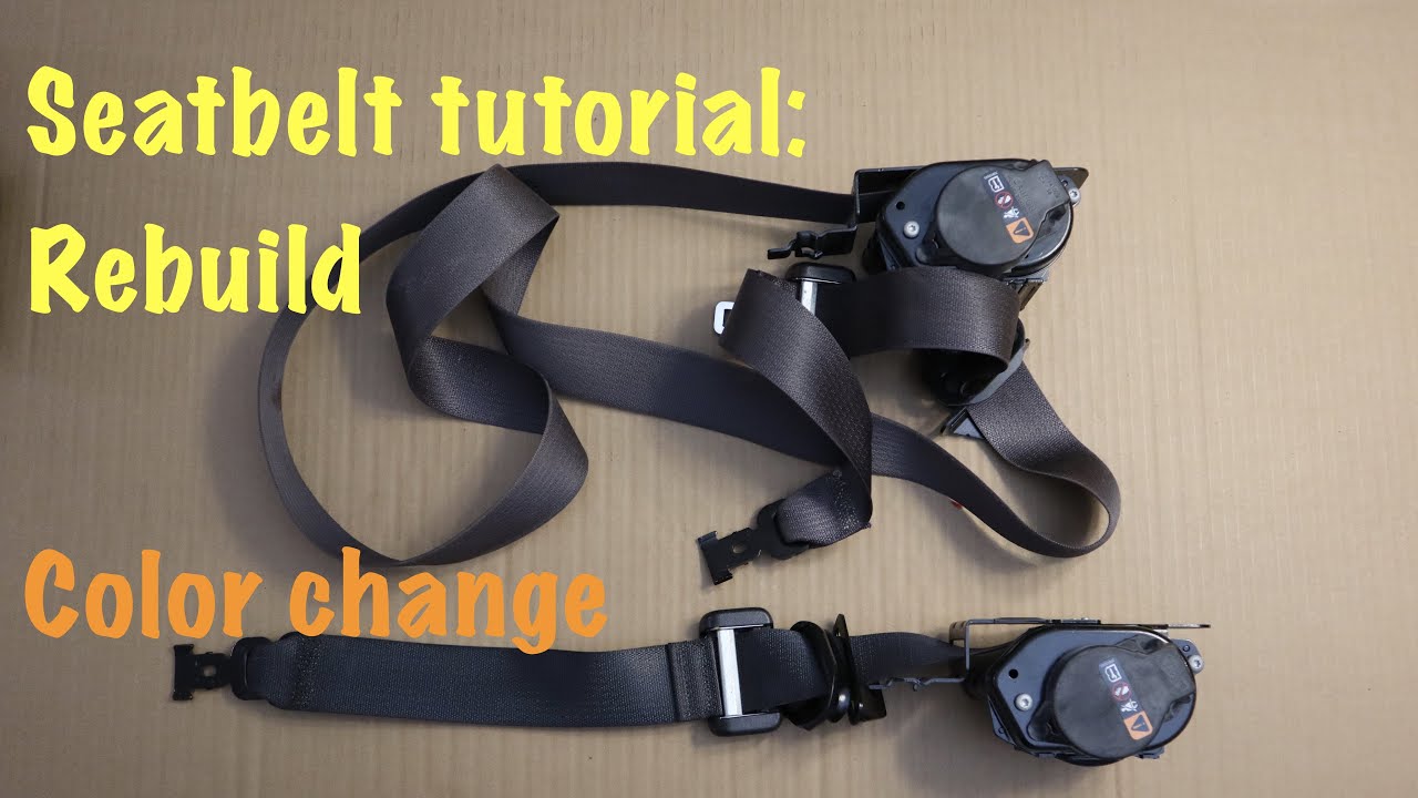Deployed seatbelt pretensioner rebuild and color change tutorial