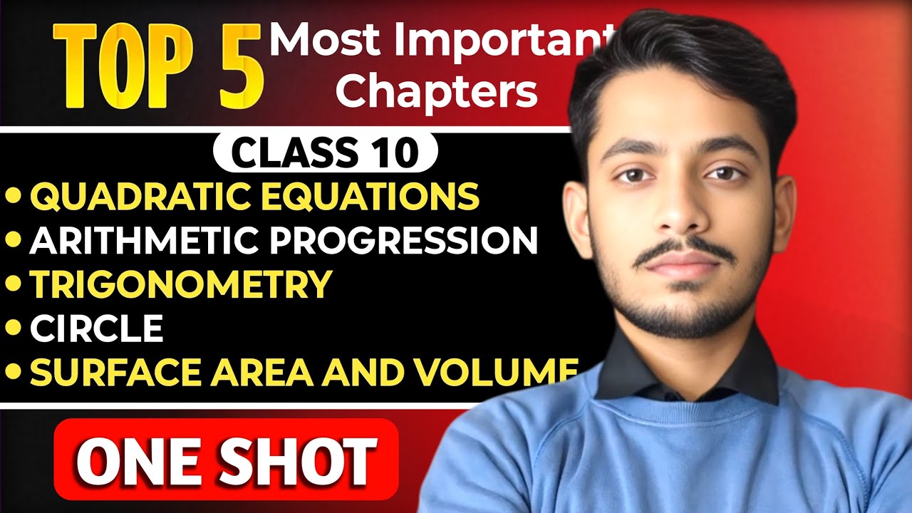 Class 10 Maths Top 5 Most Important Chapters 🔥 One Shot | Board Exam 2026