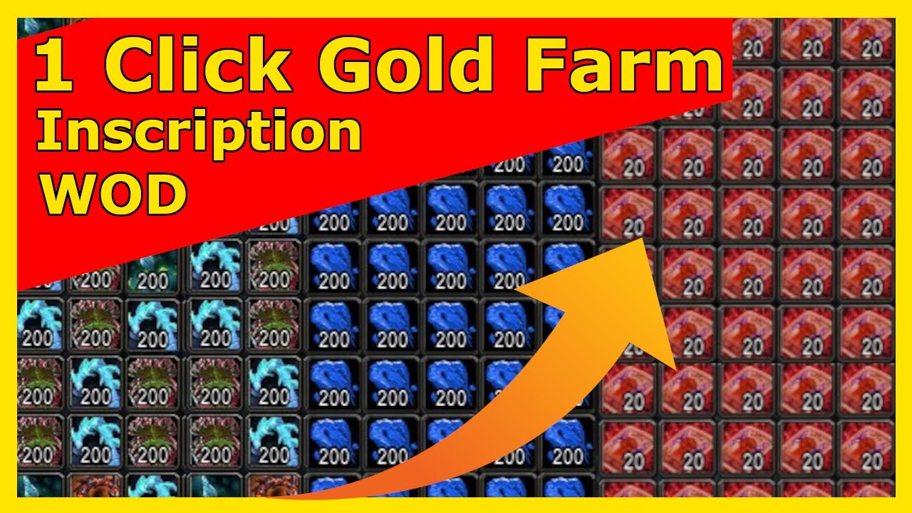 Wow 1 click gold making with WOD Inscription!