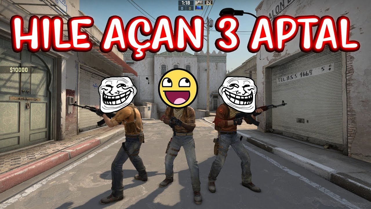 3 NOOB AİMHACK VS 1 PRO WALL HACK!! (CS:GO)