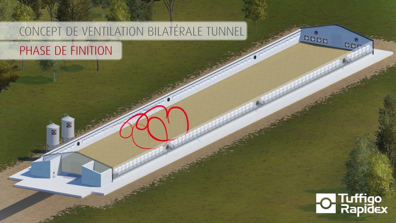 Concept de ventilation Bilatérale  Tunnel par Tuffigo Rapidex