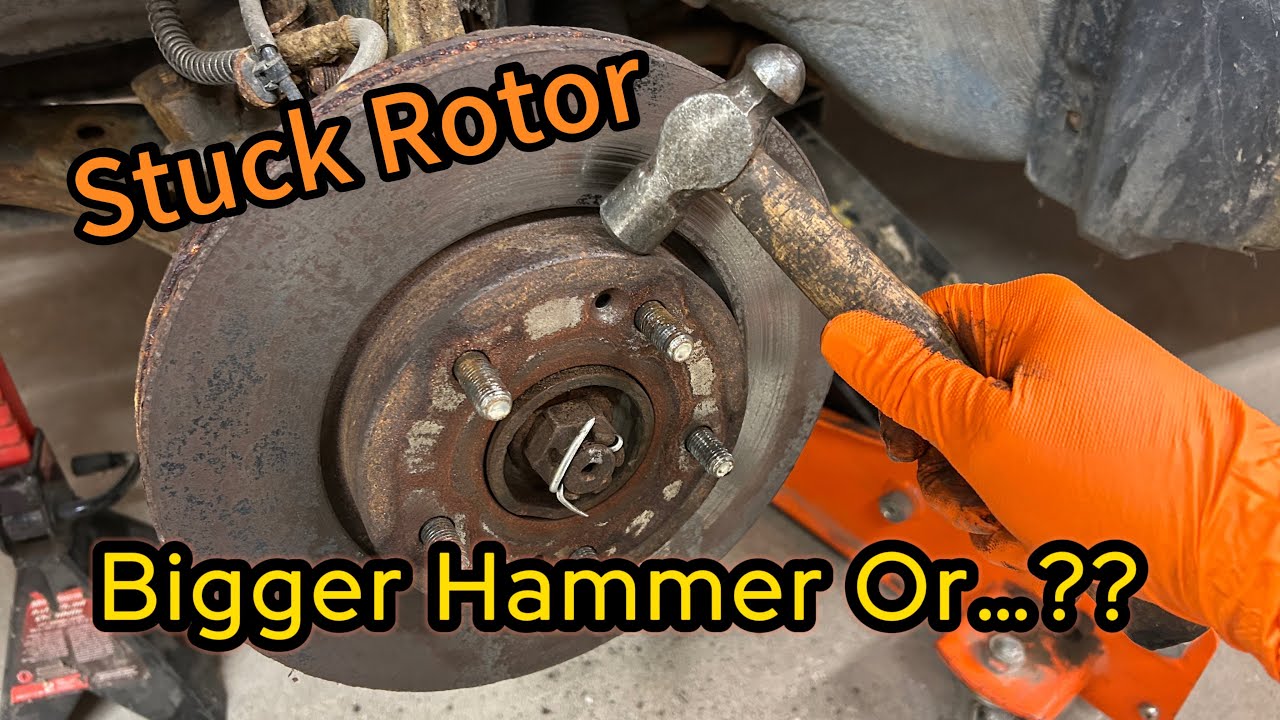 Removing a Seized Brake Rotor with a 15 Ton Hydraulic Puller!