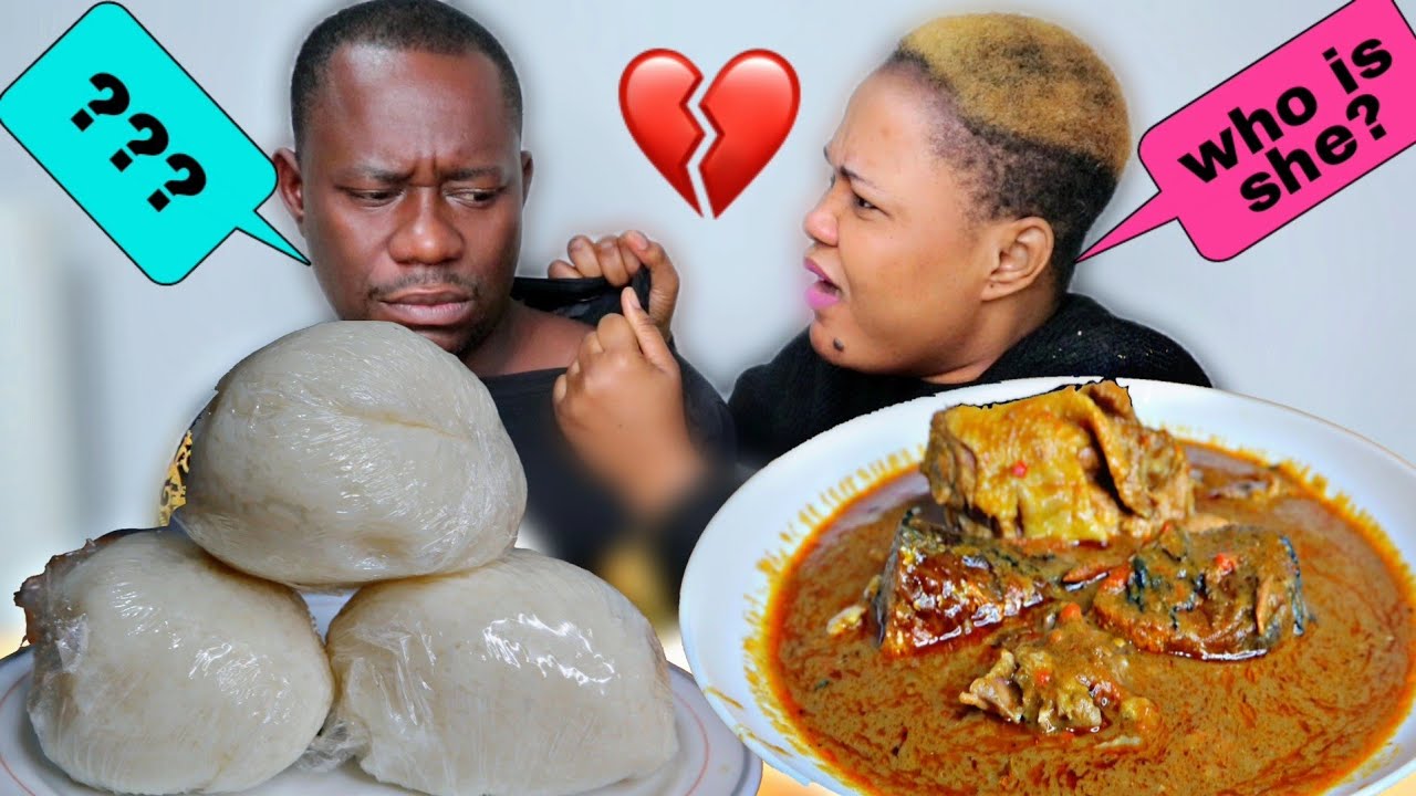 ACCUSING MY HUSBAND OF CHEATING MUKPRANK | RICE BALL with PEANUT SOUP MUKBANG |AFRICAN FOOD MUKBANG