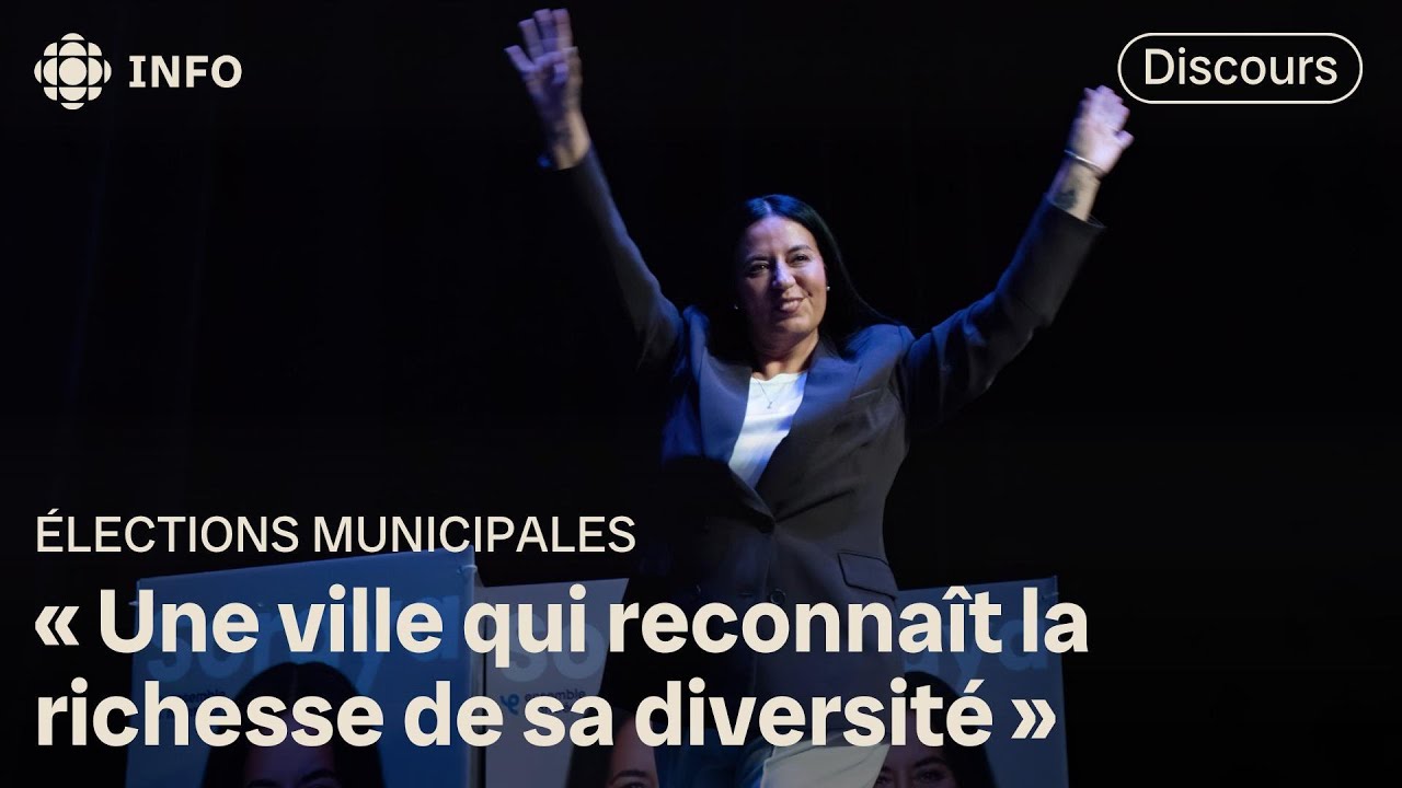 Soraya Martinez Ferrada, élue mairesse de Montréal, prononce son discours de victoire | Élections
