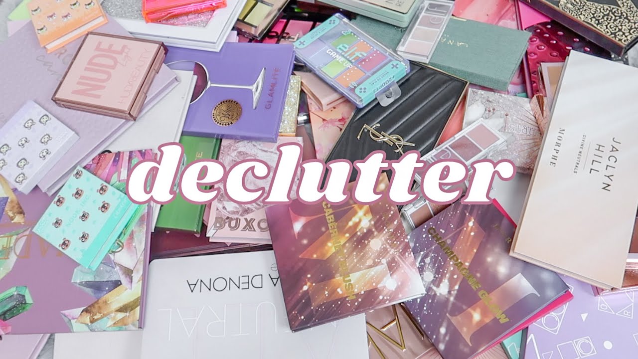 getting rid of my eyeshadow palettes...(part 1) *makeup declutter 2023* 🥲