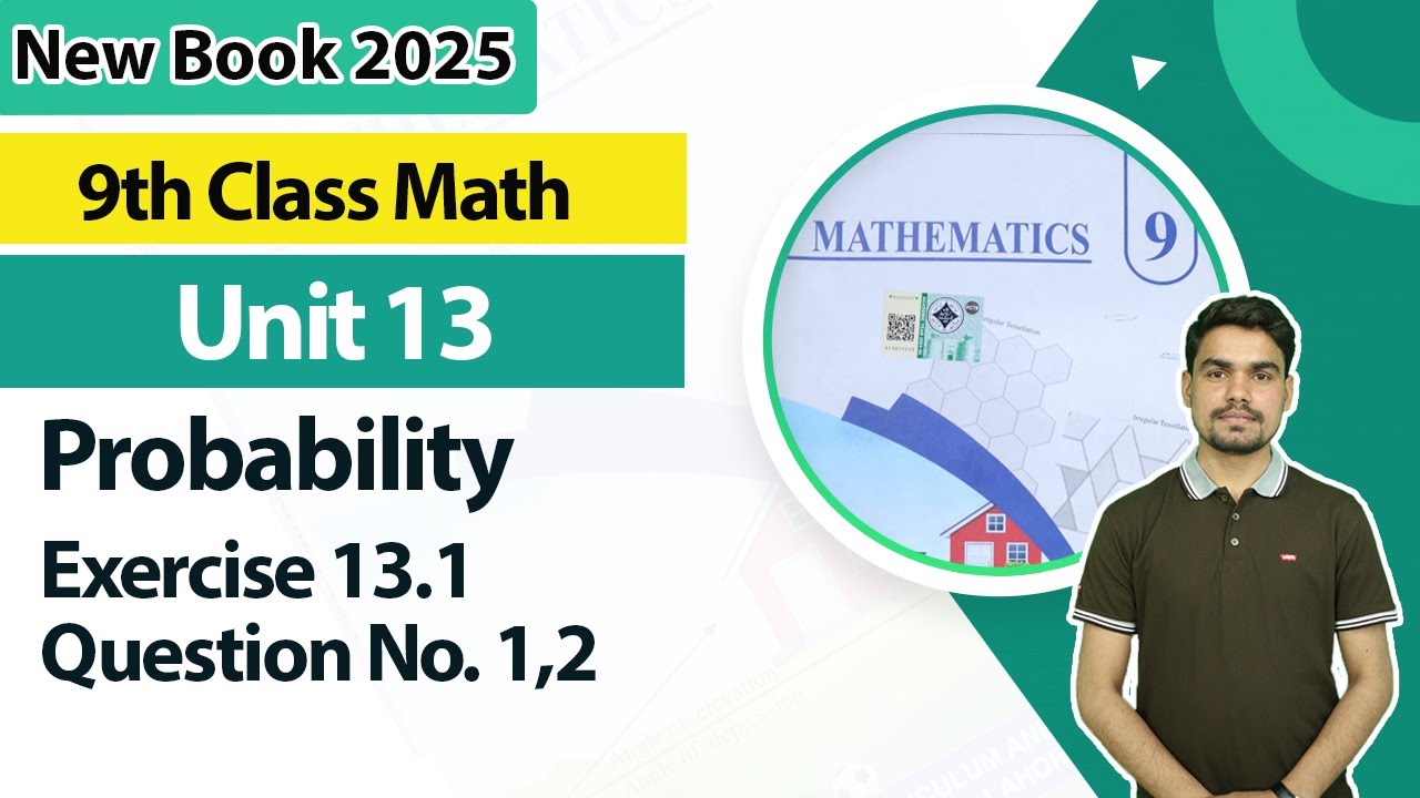 9th Class Math Unit 13 | Exercise 13.1 | Question 1,2 | 9th Math Book 2025