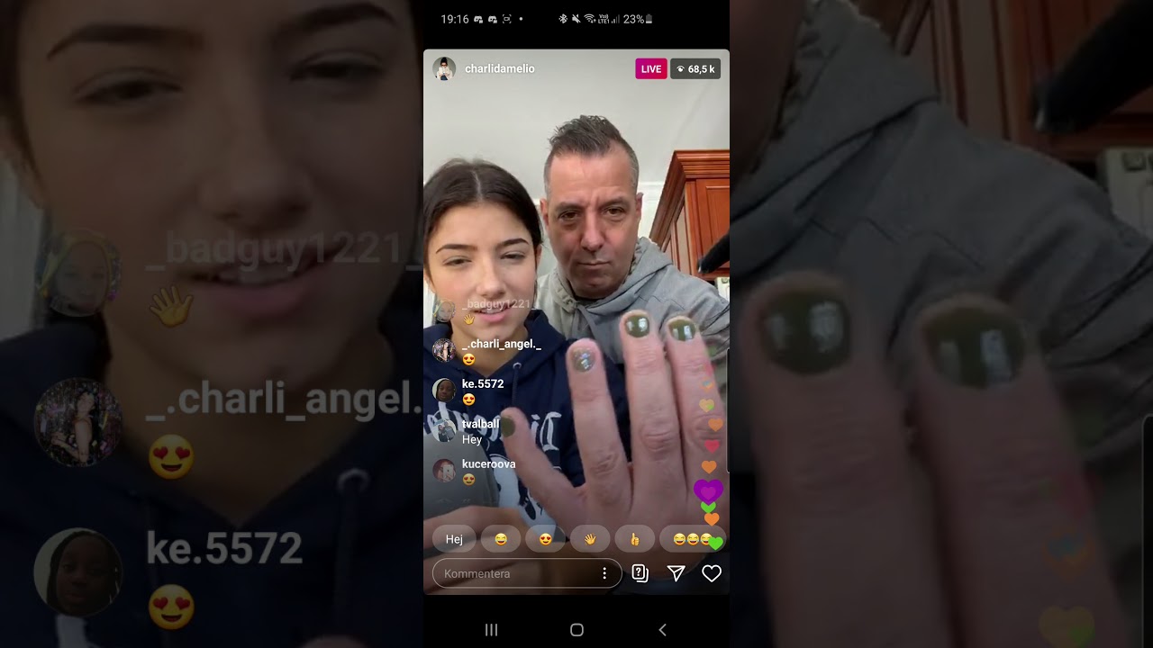 Charli Damelio Instagram Live 04.15.2020 With Marc Damelio and Heidi Damelio