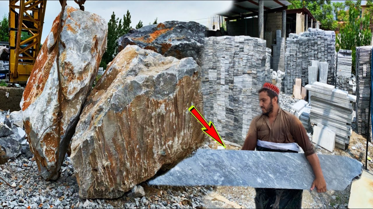 Incredible Workers ,How To Make Tiles From Large Cloudy Stone || Amazing Experts