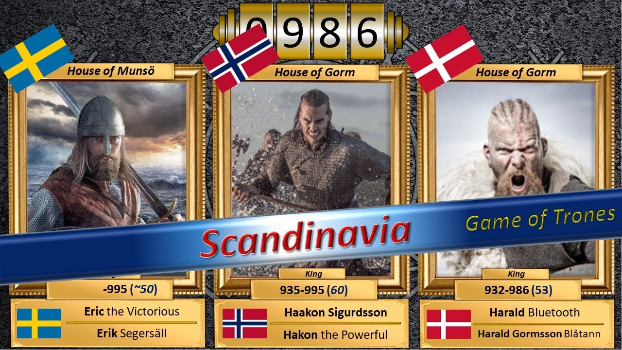 All the kings of Sweden, Norway, Denmark. The real Game of Thrones.