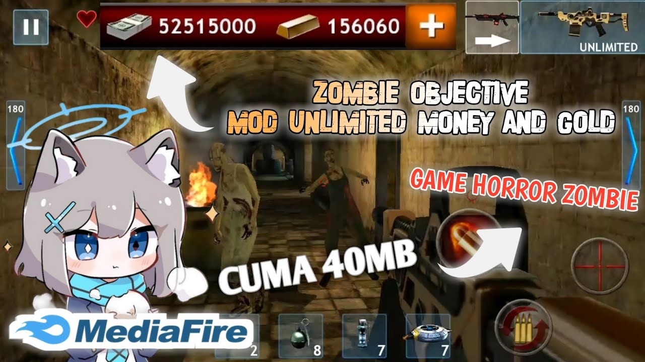 Zombie Objective (Mod Unlimited Money And Gold) Android - Game Horror Zombie