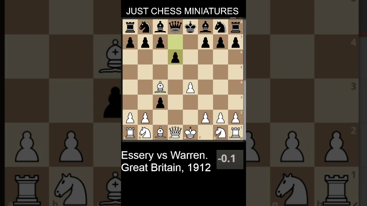 Essery vs Warren. Great Britain, 1912. Legal checkmate #chess
